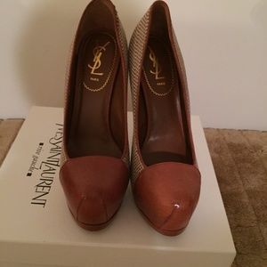 YSL Linen Heels